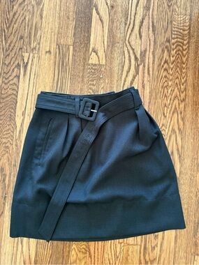 Club Monaco Black Belted Mini Skirt